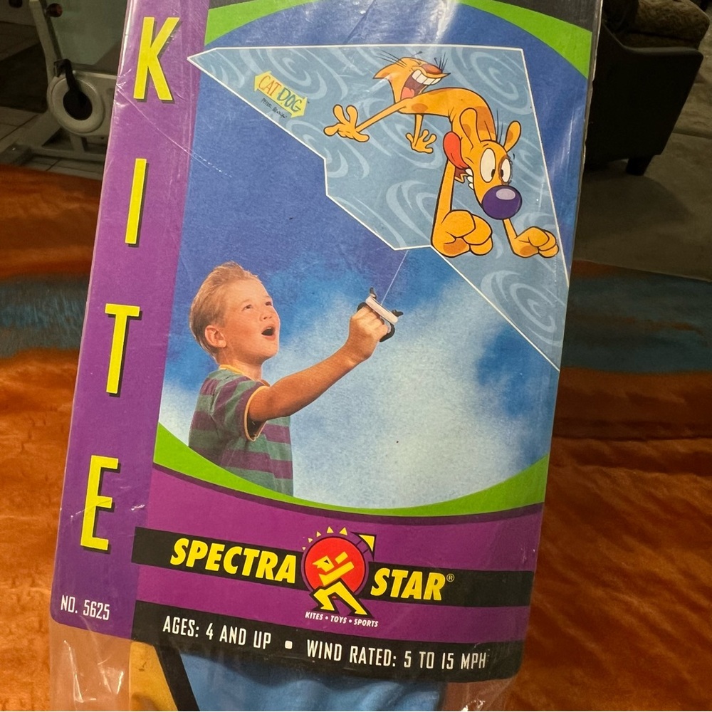 Vintage 90s spectra star cat dog nickelodeon kite new sealed VTG htf